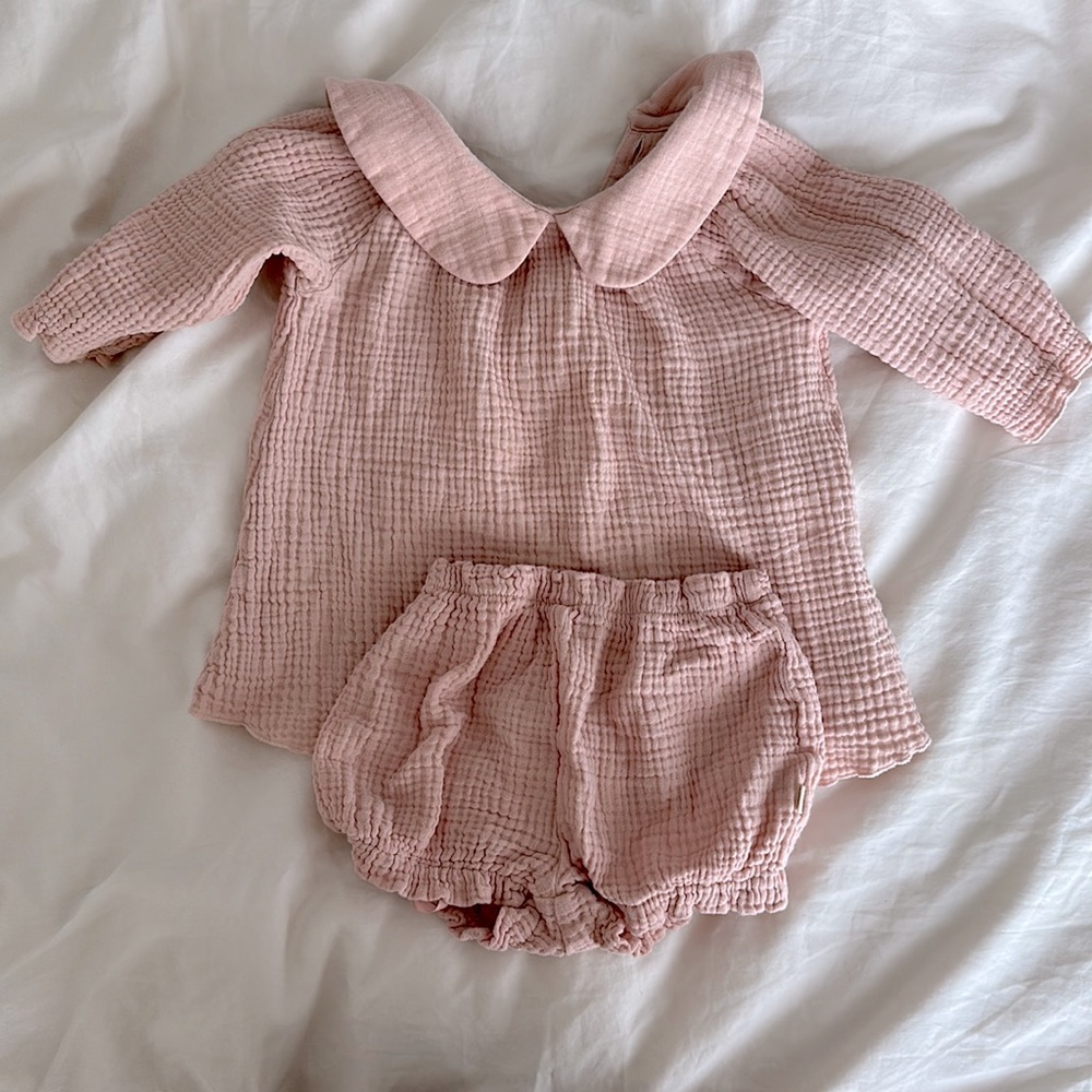 Elegant Baby Muslin Blush Set